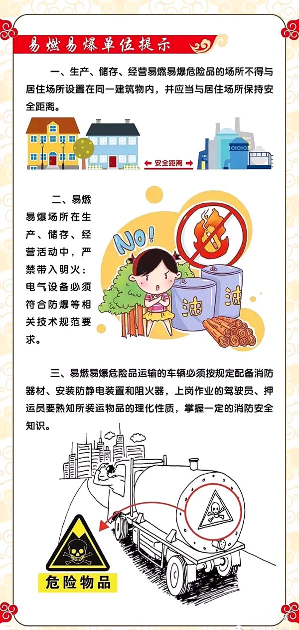 易燃易爆单位提示